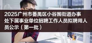 2025广州市番禺区小谷围街道办事处下属事业单位招聘工作人员拟聘用人员公示(第一批)